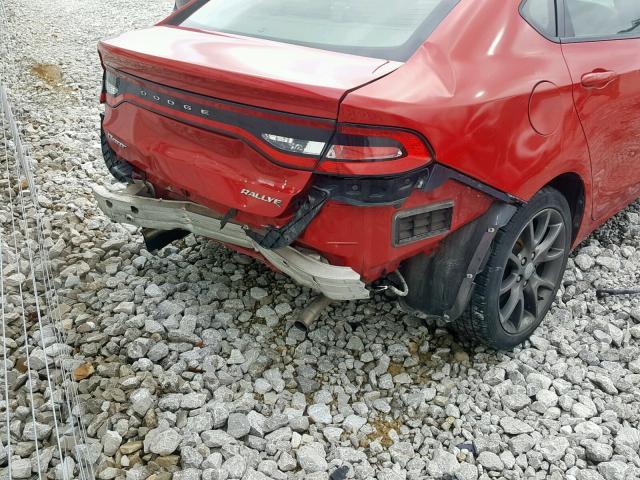 1C3CDFBA7DD118124 - 2013 DODGE DART SXT RED photo 9