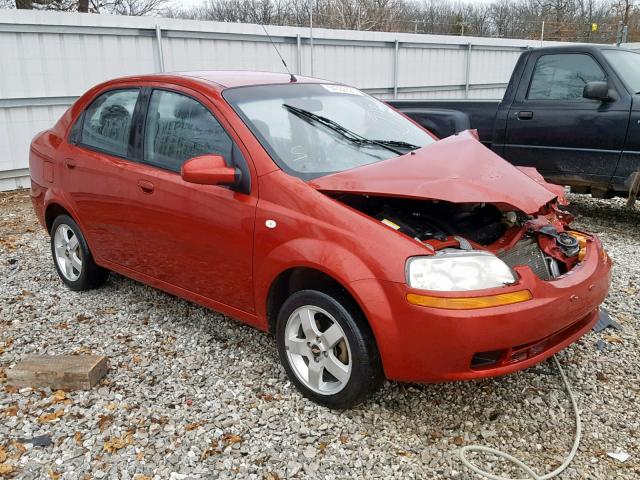 KL1TD56686B615507 - 2006 CHEVROLET AVEO BASE Марун фото 1