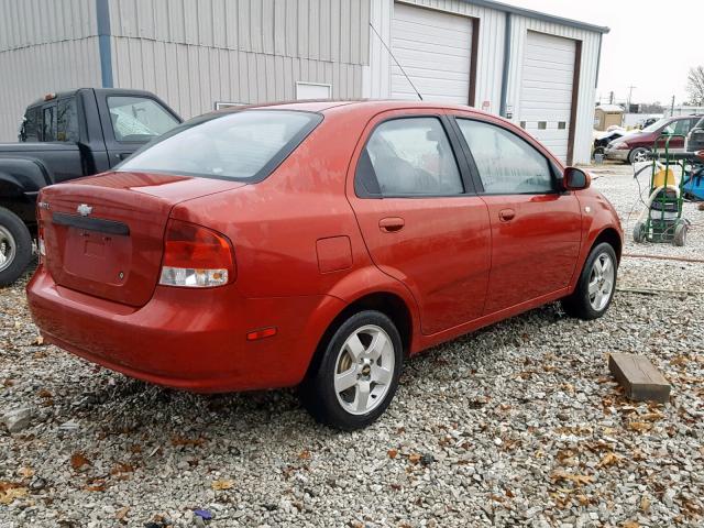 KL1TD56686B615507 - 2006 CHEVROLET AVEO BASE Марун фото 4