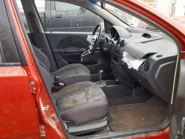 KL1TD56686B615507 - 2006 CHEVROLET AVEO BASE Марун фото 5