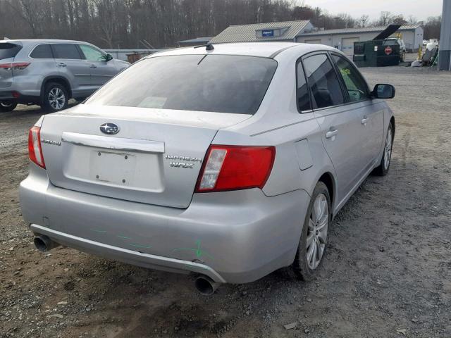 JF1GE74668G508912 - 2008 SUBARU IMPREZA WR SILVER photo 4