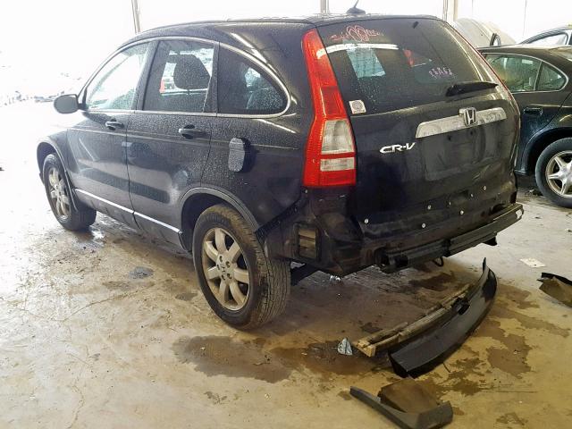 JHLRE38748C011110 - 2008 HONDA CR-V EXL BLACK photo 3