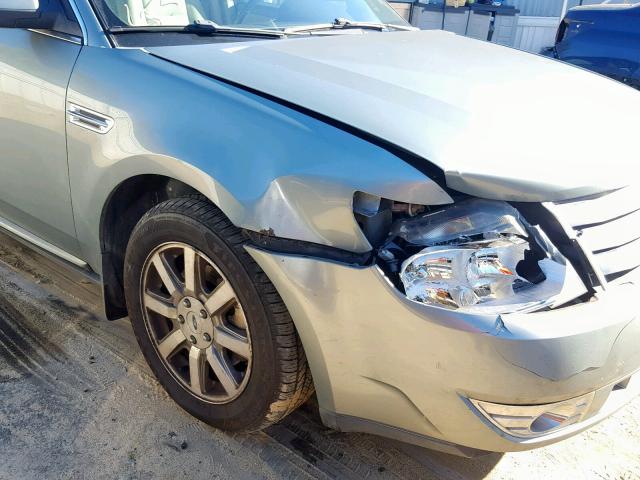 1FAHP24W98G107274 - 2008 FORD TAURUS SEL GREEN photo 9