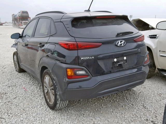 KM8K22AA3JU105112 - 2018 HYUNDAI KONA SEL BLACK photo 3