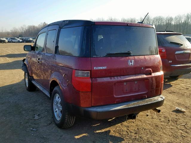 5J6YH27766L000113 - 2006 HONDA ELEMENT EX RED photo 3