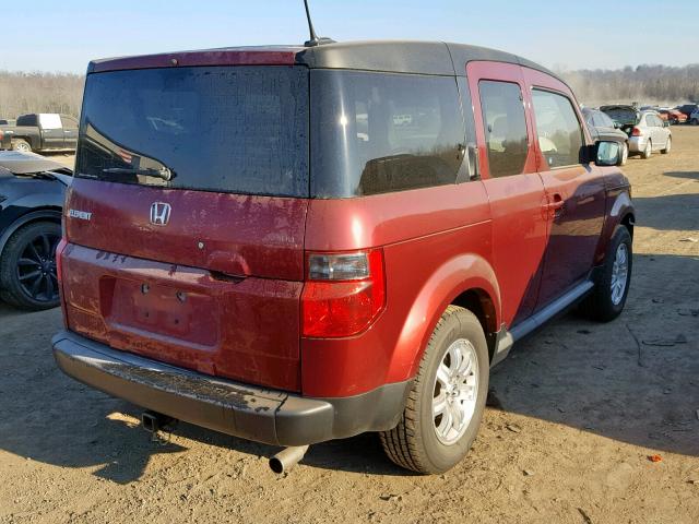 5J6YH27766L000113 - 2006 HONDA ELEMENT EX RED photo 4