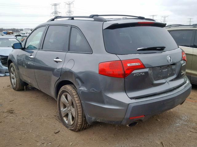 2HNYD28817H502626 - 2007 ACURA MDX SPORT GRAY photo 3