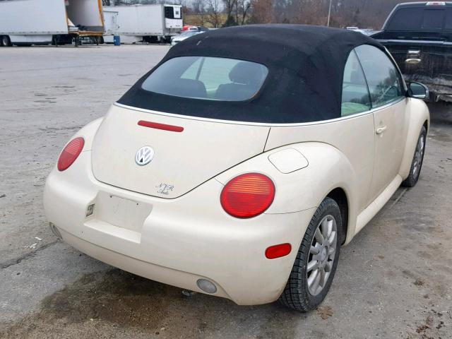 3VWCM31Y74M327650 - 2004 VOLKSWAGEN NEW BEETLE Krem foto 4