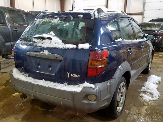 5Y2SL64833Z445139 - 2003 PONTIAC VIBE BLUE photo 4