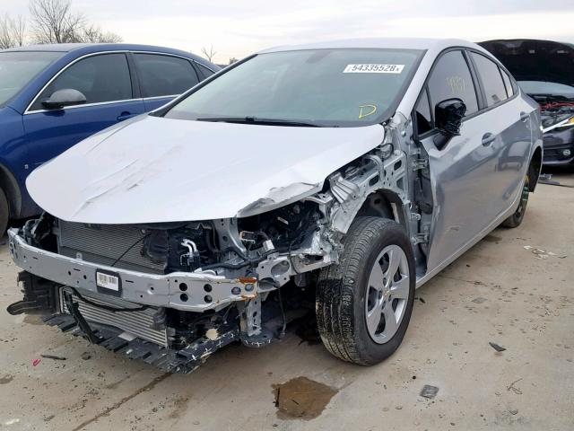 1G1BC5SM1H7200927 - 2017 CHEVROLET CRUZE LS SILVER photo 2