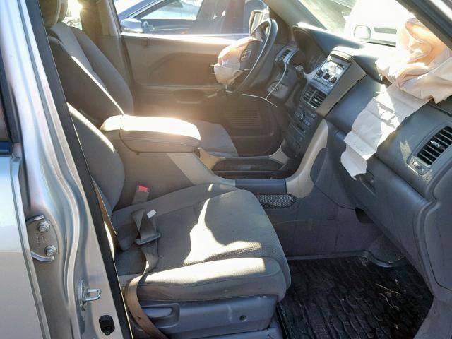 5FNYF18308B034037 - 2008 HONDA PILOT SE SILVER photo 5