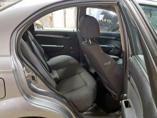 KL1TD5DE0AB046980 - 2010 CHEVROLET AVEO LS GRAY photo 6