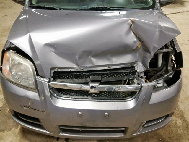 KL1TD5DE0AB046980 - 2010 CHEVROLET AVEO LS GRAY photo 7