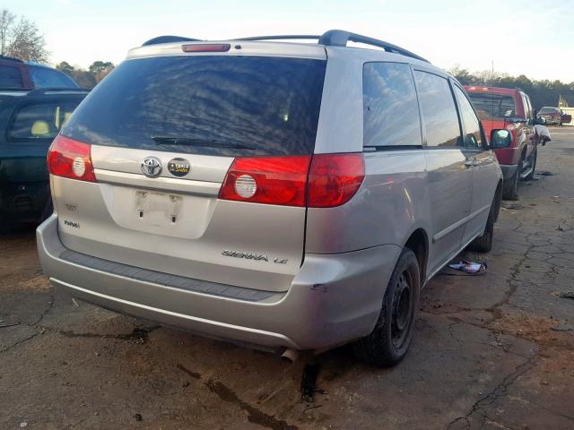 5TDZA23C96S467705 - 2006 TOYOTA SIENNA CE SILVER photo 4