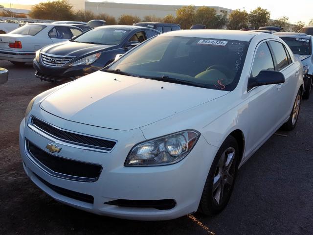 1G1ZB5EB8AF251087 - 2010 CHEVROLET MALIBU LS WHITE photo 2