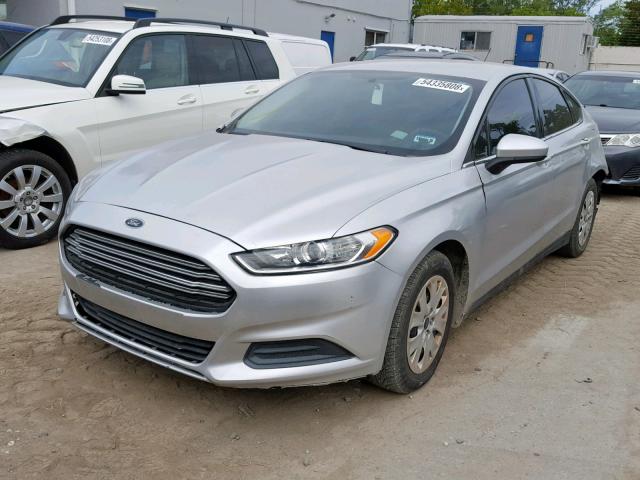 3FA6P0G76DR141434 - 2013 FORD FUSION S SILVER photo 2