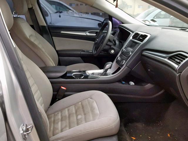 3FA6P0G76DR141434 - 2013 FORD FUSION S SILVER photo 5