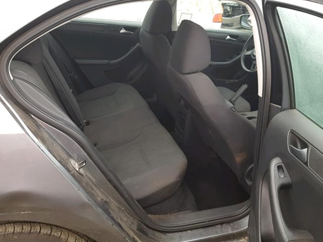 3VW2K7AJ6DM270837 - 2013 VOLKSWAGEN JETTA BASE GRAY photo 6