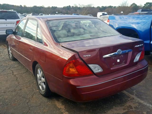 4T1BF28B7YU014597 - 2000 TOYOTA AVALON XL BURGUNDY photo 3