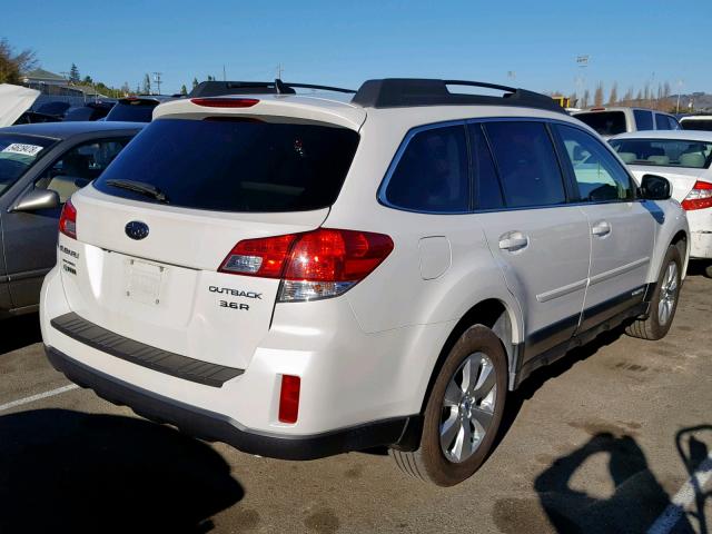 4S4BRDKC0C2300266 - 2012 SUBARU OUTBACK 3. WHITE photo 4