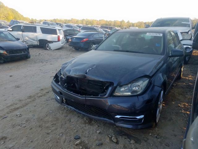 WDDGF4HBXER314399 - 2014 MERCEDES-BENZ C 250 BLACK photo 2