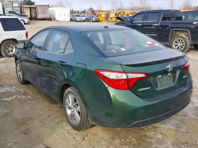 5YFBPRHE7EP005623 - 2014 TOYOTA COROLLA EC GREEN photo 3