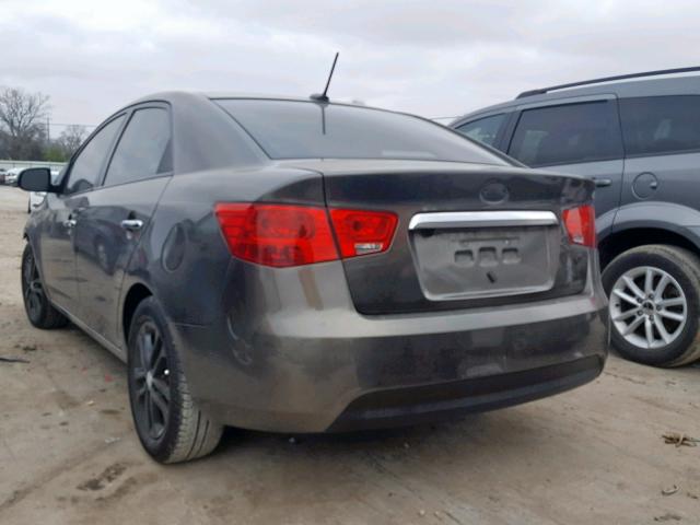 KNAFU4A25B5400161 - 2011 KIA FORTE EX CHARCOAL photo 3