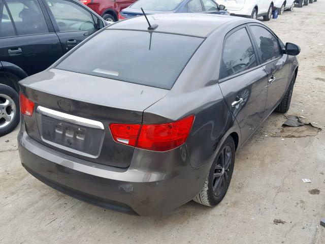 KNAFU4A25B5400161 - 2011 KIA FORTE EX CHARCOAL photo 4