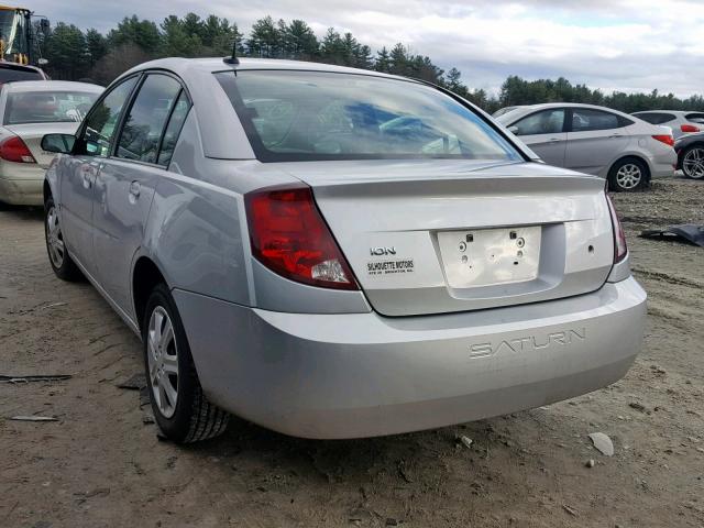 1G8AJ55F87Z132712 - 2007 SATURN ION LEVEL SILVER photo 3
