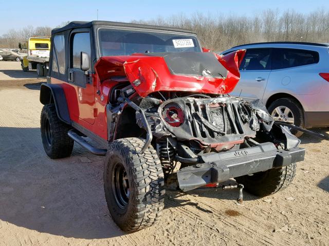 1J4FA39S86P787657 - 2006 JEEP WRANGLER X RED photo 1