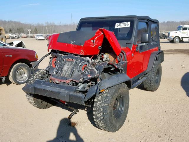 1J4FA39S86P787657 - 2006 JEEP WRANGLER X RED photo 2