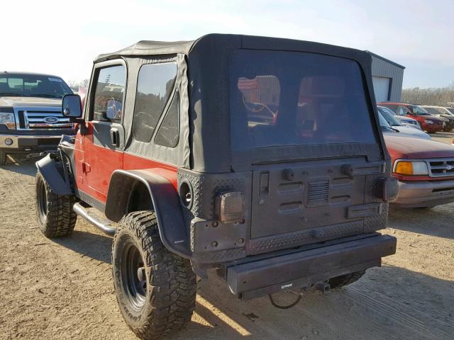 1J4FA39S86P787657 - 2006 JEEP WRANGLER X RED photo 3