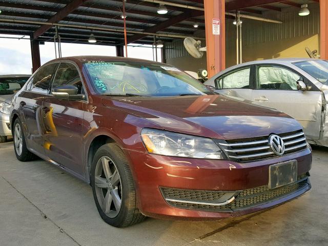 1VWBH7A38DC030562 - 2013 VOLKSWAGEN PASSAT SE MAROON photo 1