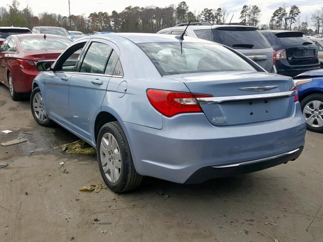 1C3CCBBB3CN301257 - 2012 CHRYSLER 200 TOURIN BLUE photo 3