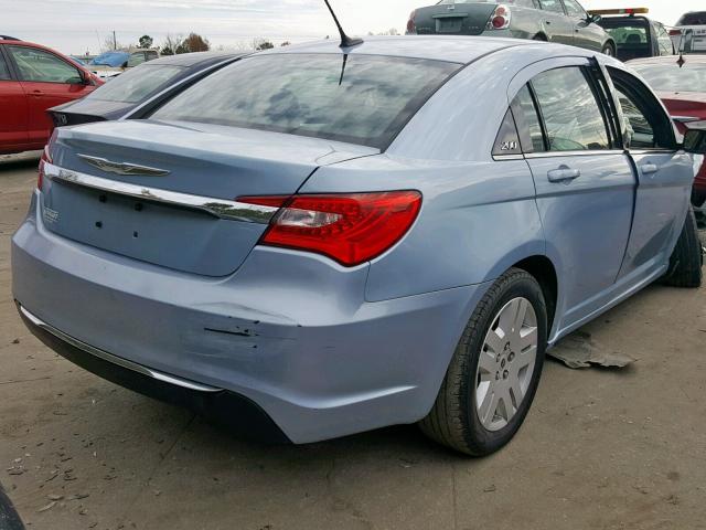 1C3CCBBB3CN301257 - 2012 CHRYSLER 200 TOURIN BLUE photo 4