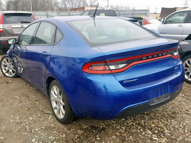 1C3CDFBA2DD137759 - 2013 DODGE DART SXT BLUE photo 3