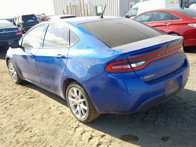 1C3CDFBA5DD107901 - 2013 DODGE DART SXT BLUE photo 3