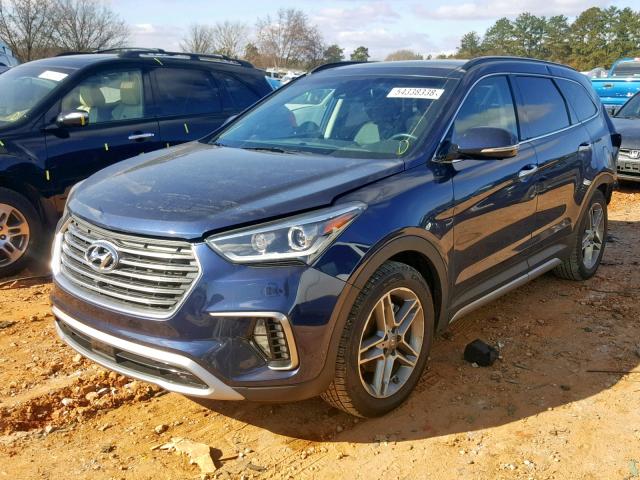 KM8SR4HF1HU237885 - 2017 HYUNDAI SANTA FE S BLUE photo 2