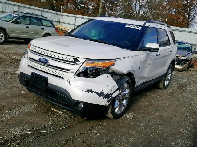 1FM5K8F88DGA30187 - 2013 FORD EXPLORER L WHITE photo 2