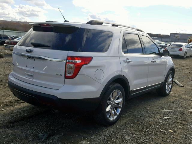 1FM5K8F88DGA30187 - 2013 FORD EXPLORER L WHITE photo 4