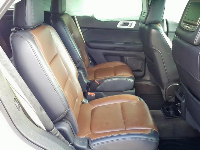 1FM5K8F88DGA30187 - 2013 FORD EXPLORER L WHITE photo 6