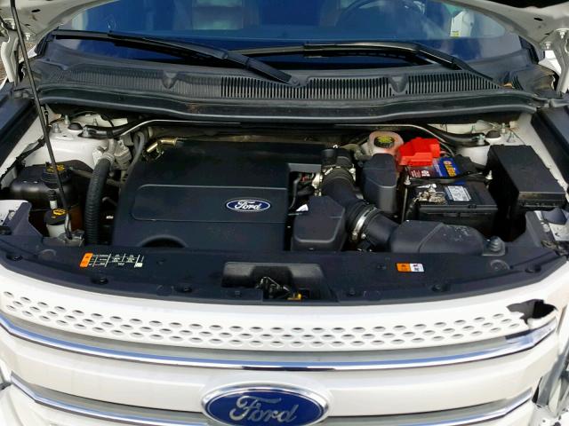 1FM5K8F88DGA30187 - 2013 FORD EXPLORER L WHITE photo 7