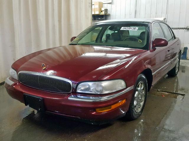 1G4CW54K014200287 - 2001 BUICK PARK AVENU MAROON photo 2