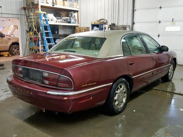 1G4CW54K014200287 - 2001 BUICK PARK AVENU MAROON photo 4