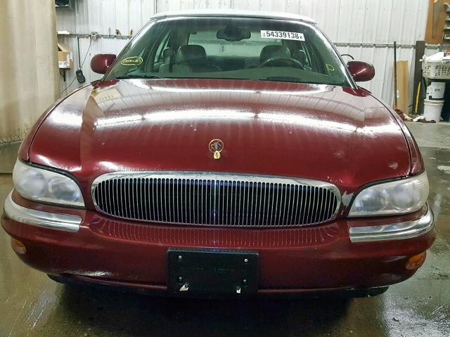 1G4CW54K014200287 - 2001 BUICK PARK AVENU MAROON photo 9