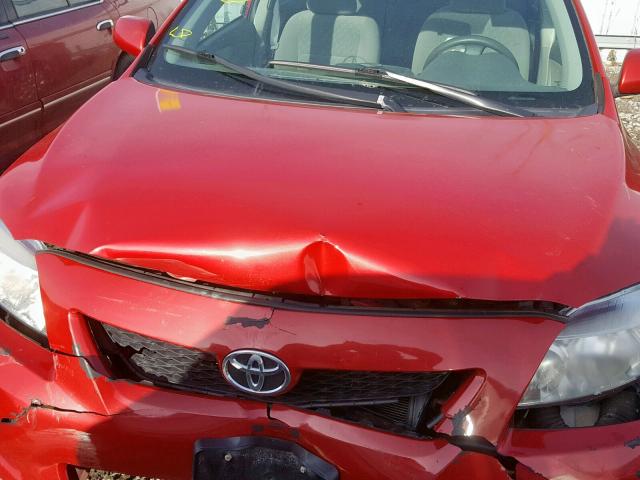 2T1BU40E29C024139 - 2009 TOYOTA COROLLA BA RED photo 7