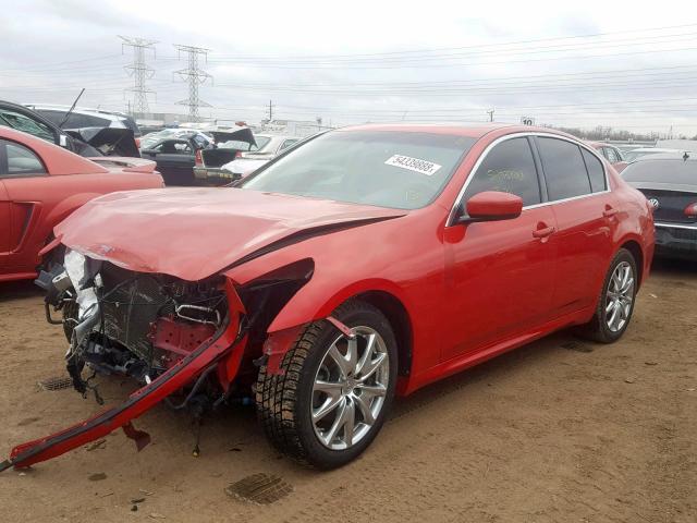 JN1CV6AR6BM405275 - 2011 INFINITI G37 RED photo 2