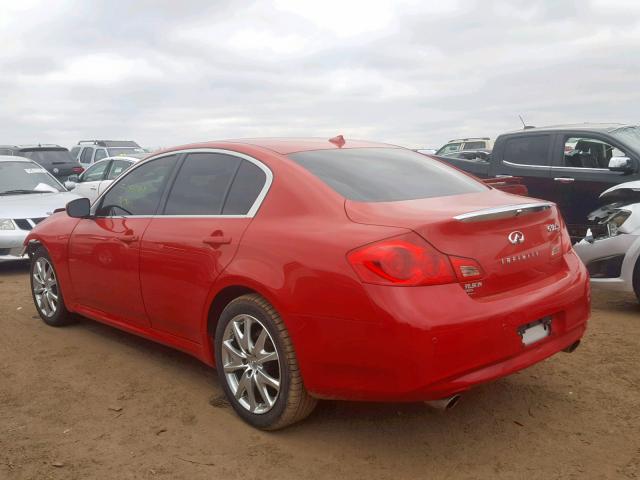 JN1CV6AR6BM405275 - 2011 INFINITI G37 RED photo 3