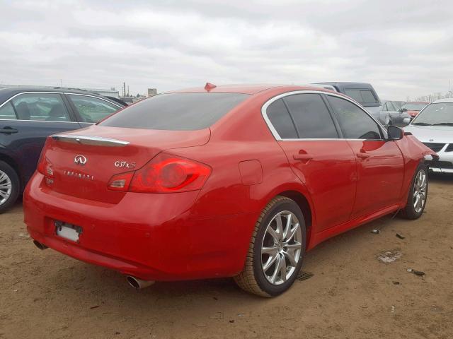 JN1CV6AR6BM405275 - 2011 INFINITI G37 RED photo 4