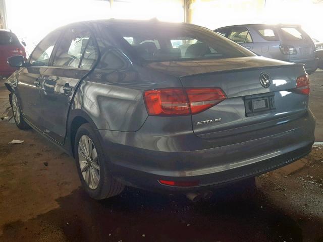 3VWLA7AJ4FM347148 - 2015 VOLKSWAGEN JETTA TDI GRAY photo 3